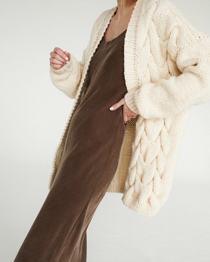 Twisted Erik: Oat Milk Wool Cardigan from Urbankissed