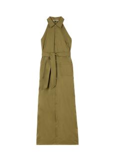 Sleeveless cotton mix halter dress via Vanilia