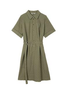 Broderie cotton shirt dress via Vanilia