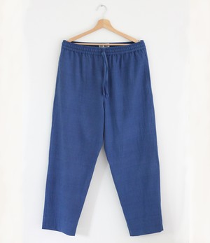 Cotton trousers in two shades of indigo available from Via India