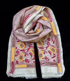 Nakshi Kantha shawl Lilac Delight via Via India