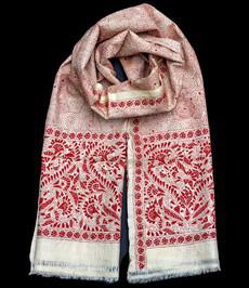 Nakshi Kantha Scarf Sea Blue via Via India