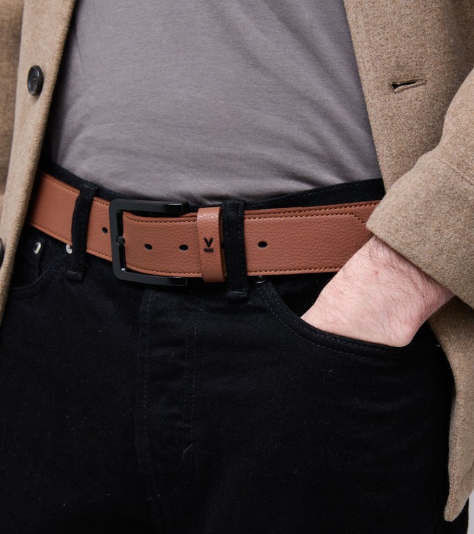 Marley Vegan Bio-Based Bamboo Classic belt in brown from Votch