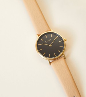 Gold & Black with Tan Watch | Petite from Votch