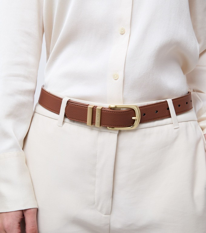 Olive Vegan Bio-Based Bamboo Classic belt in brown from Votch