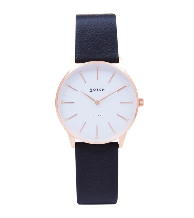 Rose Gold & Black Watch | Solar Classic from Votch