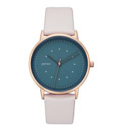 Rose Gold & Light grey with Blue Watch | Lyka via Votch