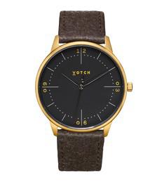 Gold & Dark Brown Piñatex with Black Watch | Aalto via Votch