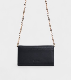 Luella Vegan Bio-Based Bamboo Leather Chain Purse in Black from Votch