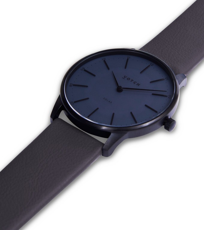 Black & Gun Metal with Steel Grey Watch | Solar Classic from Votch