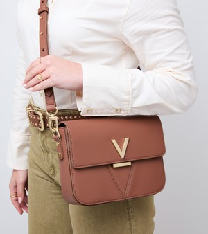 Margot Vegan Bio-Based Bamboo Leather Crossbody in Brown from Votch