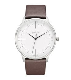 Silver & Brown Watch | Aalto via Votch