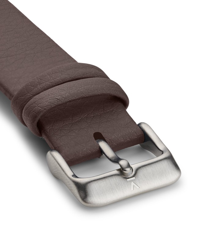 BROWN WITH BRUSHED SILVER BUCKLE | 20MM from Votch