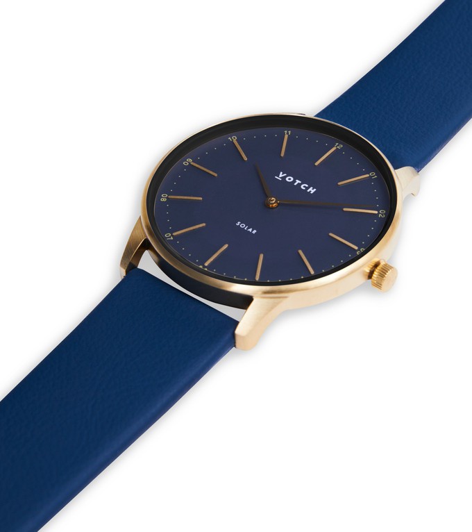 Gold & Black with Navy Watch | Solar Classic from Votch