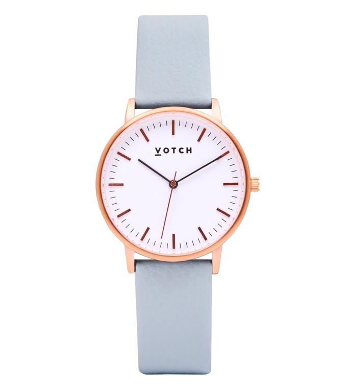 Rose Gold & Light Blue Watch | Moment from Votch