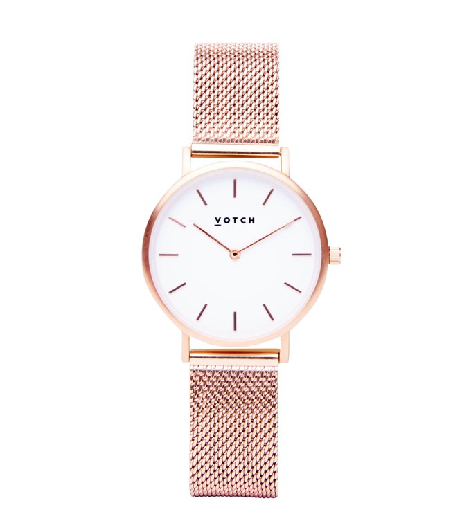 Rose Gold & Rose Gold Watch | Mesh Petite from Votch