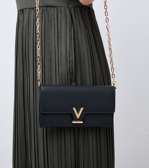 Luella Vegan Bio-Based Bamboo Leather Chain Purse in Black from Votch