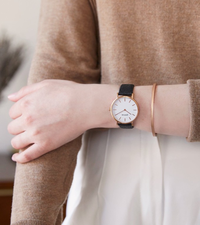 Rose Gold & Piñatex Watch | Petite from Votch