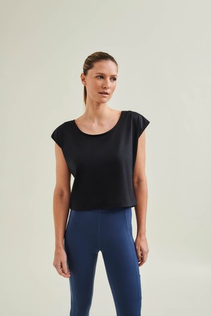 Cropped Dance Vest - Caviar Black from Wellicious