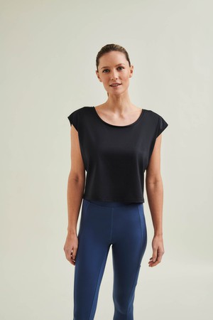 Cropped Dance Vest - Caviar Black from Wellicious