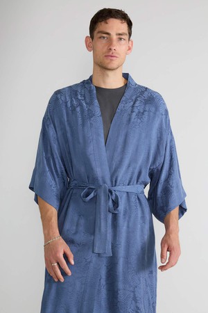 zen indigo Better-Than-Silk Kimono from Yahmo