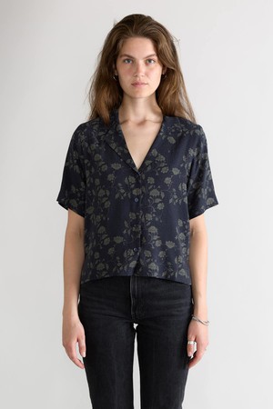 midnight Better-Than-Silk Bowling Shirt from Yahmo