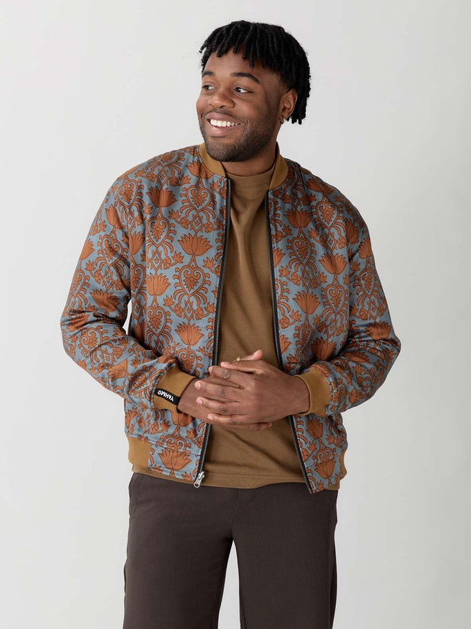 masala/caramel Reversible Bomber Corduroy from Yahmo