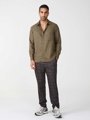 olive Shirt made from TENCEL Lyocell from Yahmo