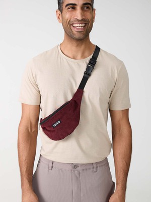 wine Corduroy Bum Bag from Yahmo