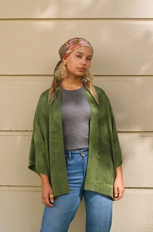 matcha Luxurious Everyday Kimono from Yahmo