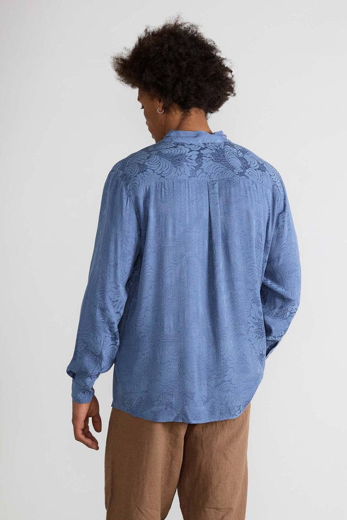 zen indigo Better-Than-Silk Shirt from Yahmo