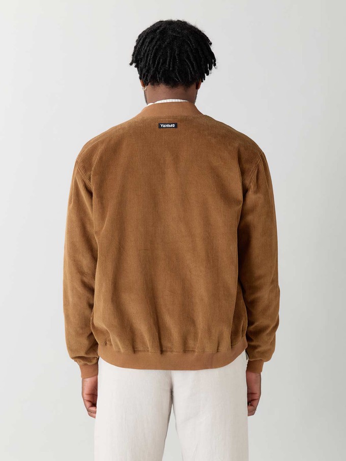 masala/caramel Reversible Bomber Corduroy from Yahmo