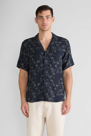 midnight Better-Than-Silk Bowling Shirt from Yahmo