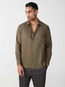 olive Shirt made from TENCEL Lyocell via Yahmo