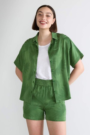 matcha Better-Than-Silk Shirt from Yahmo