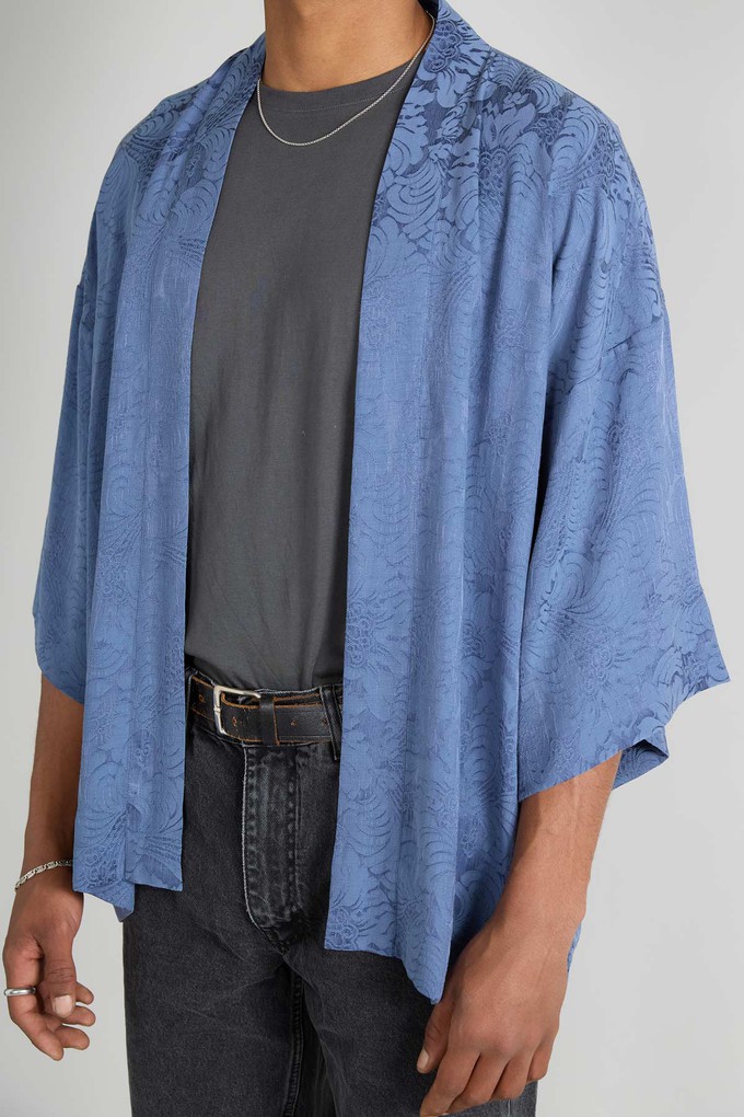 zen indigo Luxurious Everyday Kimono from Yahmo