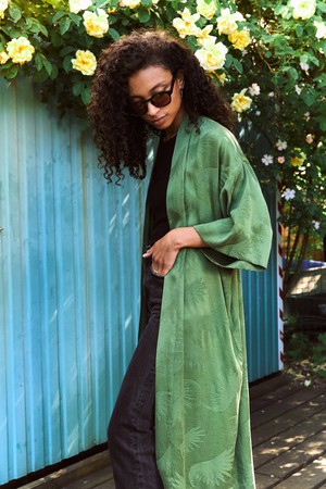 matcha Better-Than-Silk Kimono from Yahmo