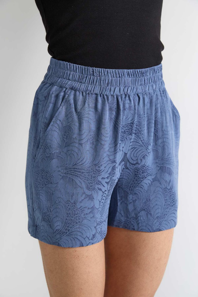 zen indigo Lightweight Travel Shorts from Yahmo