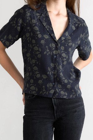 midnight Better-Than-Silk Bowling Shirt from Yahmo