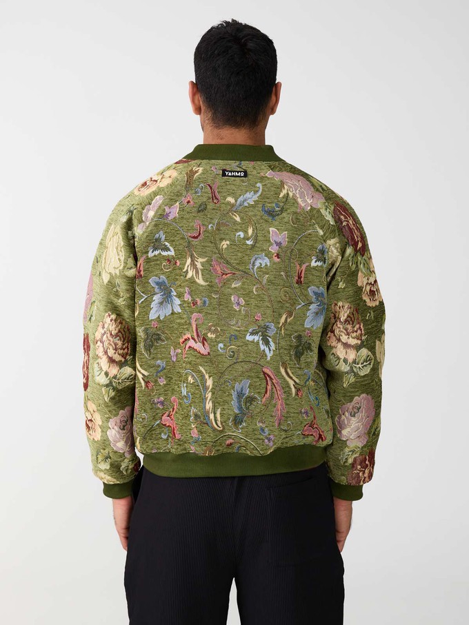 garden/wine Bruno Reversible Bomber Jacket from Yahmo