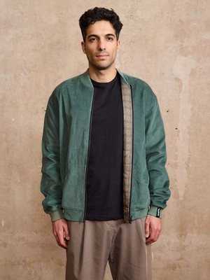 atlas/teal Reversible Bomber Corduroy from Yahmo