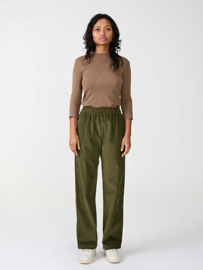 olive Corduroy Pants from Yahmo