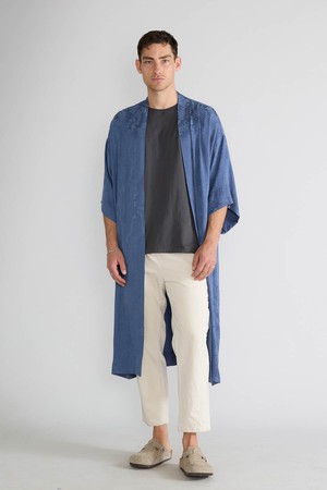 zen indigo Better-Than-Silk Kimono from Yahmo