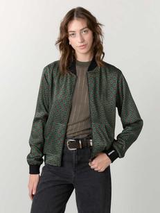 emerald/black Reversible Bomber via Yahmo