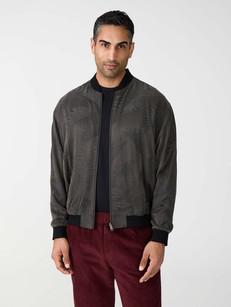 onyx/black Fred Reversible Bomber Jacket via Yahmo