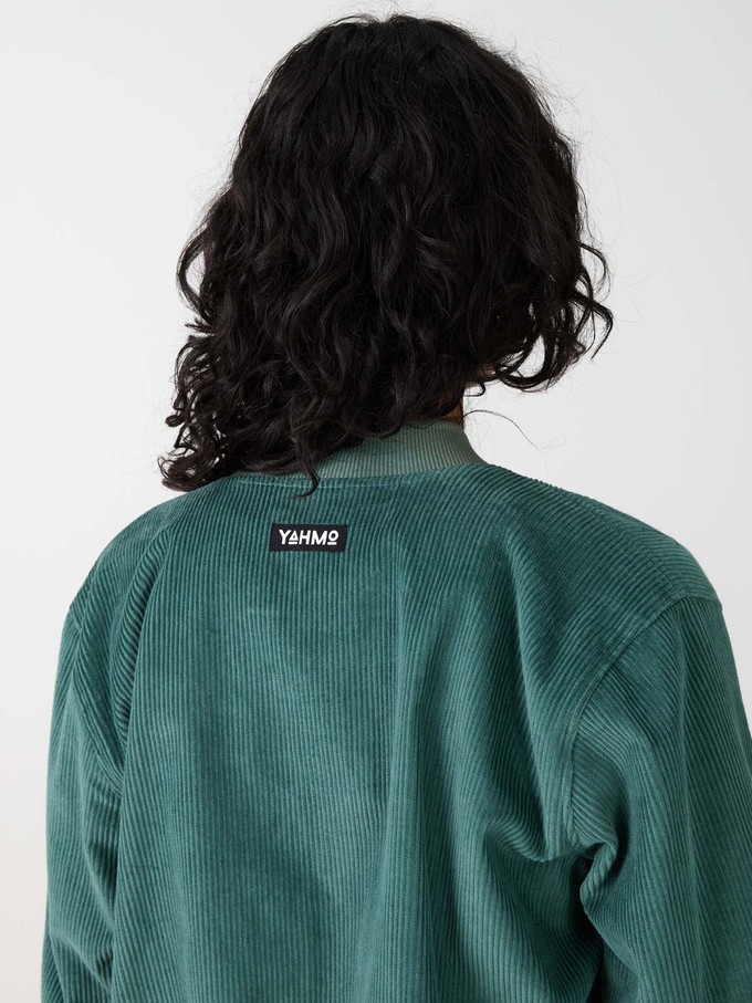 atlas/teal Reversible Bomber Corduroy from Yahmo