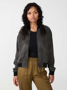 onyx/black Lene Reversible Bomber Jacket via Yahmo