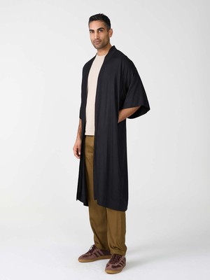 black Kimono made from TENCEL Lyocell from Yahmo