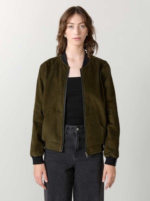 bloom/olive Reversible Bomber Corduroy from Yahmo