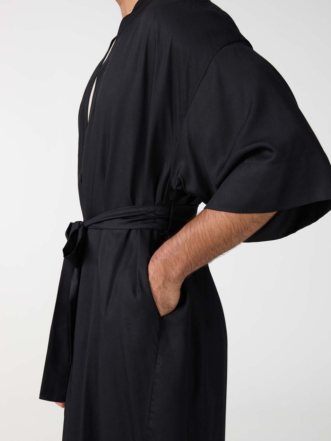 black Kimono made from TENCEL Lyocell from Yahmo